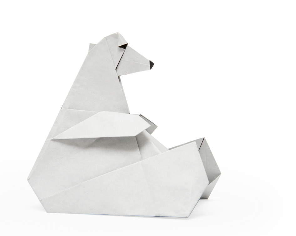 Origami Polar Bear designed by Syn / Jiahui Li