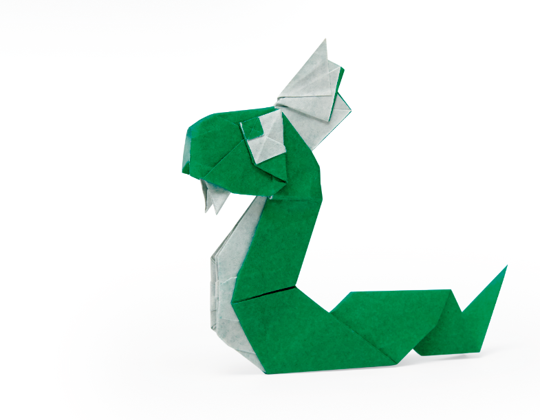 Origami Snake - Just a rope designed by Syn / Jiahui Li