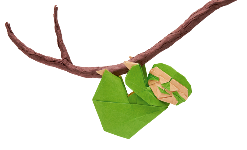 Origami Sloth designed by Syn / Jiahui Li