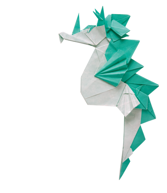 Origami Hippocampus - Sea Dragon designed by Syn / Jiahui Li