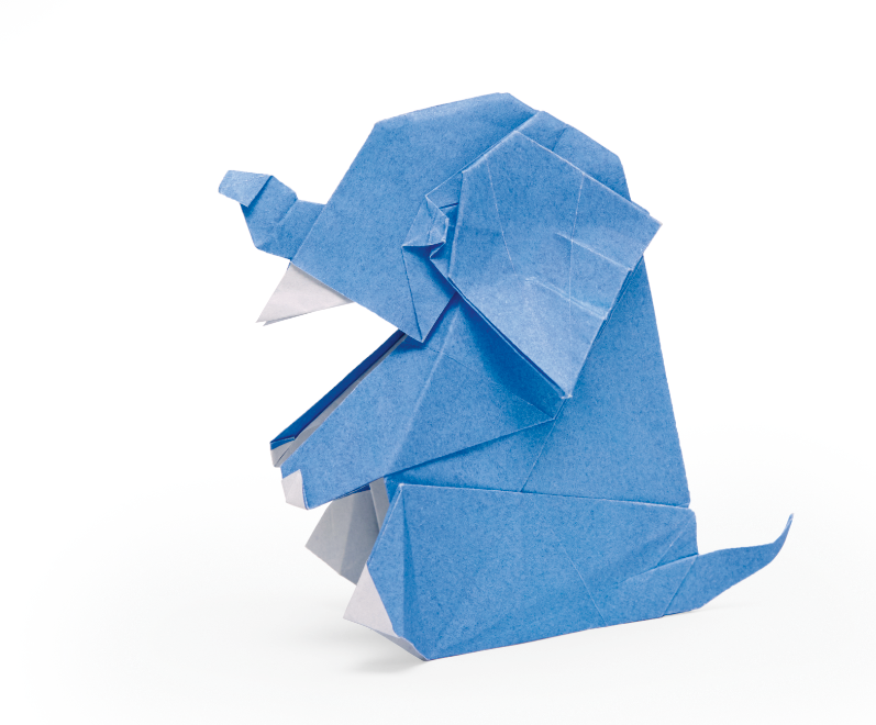 Origami Little Elephant designed by Syn / Jiahui Li