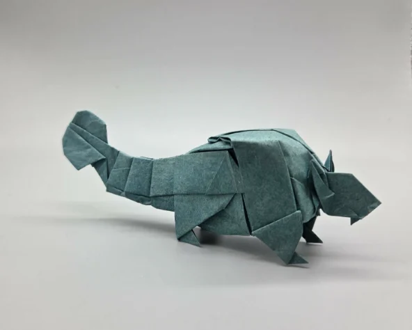 Origami Glyptodon designed by Red Paper - Wonseon Seo