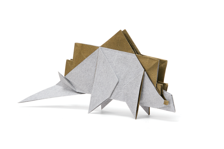 Origami Stegosaur designed by Syn / Jiahui Li, folded by Syn / Jiahui Li