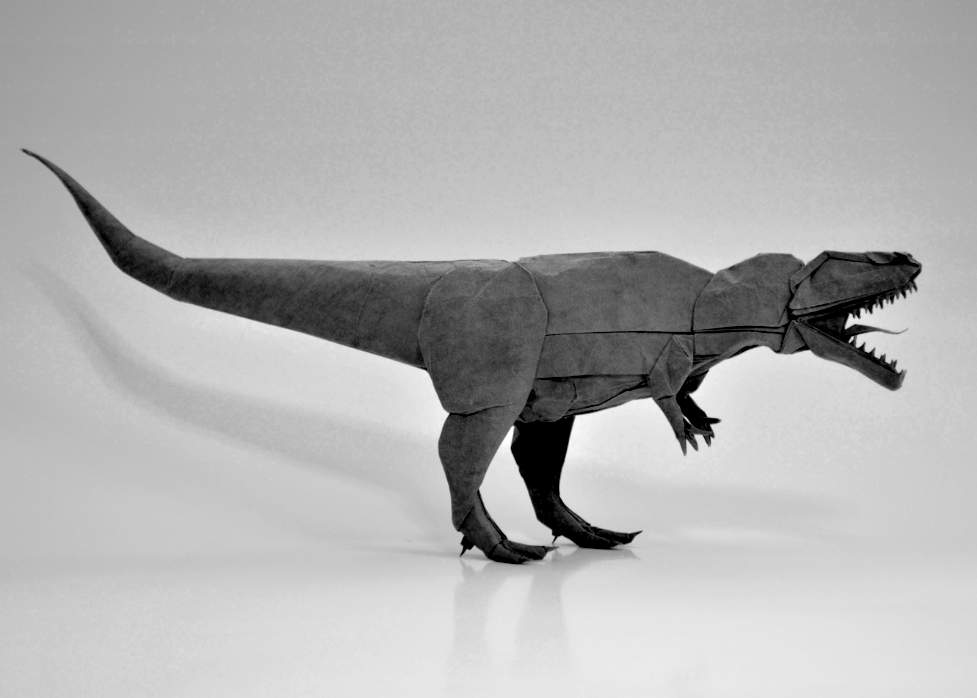 Origami Giganotosaurus 5.1 designed by Shuki Kato, folded by Shuki Kato, using Origamido paper