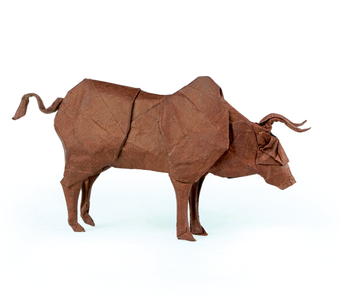 Origami Cattle designed by Sampreet Manna, folded by Sampreet Manna