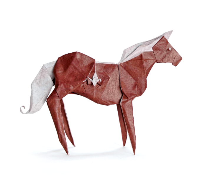 Origami Horse designed by Sampreet Manna, folded by Sampreet Manna
