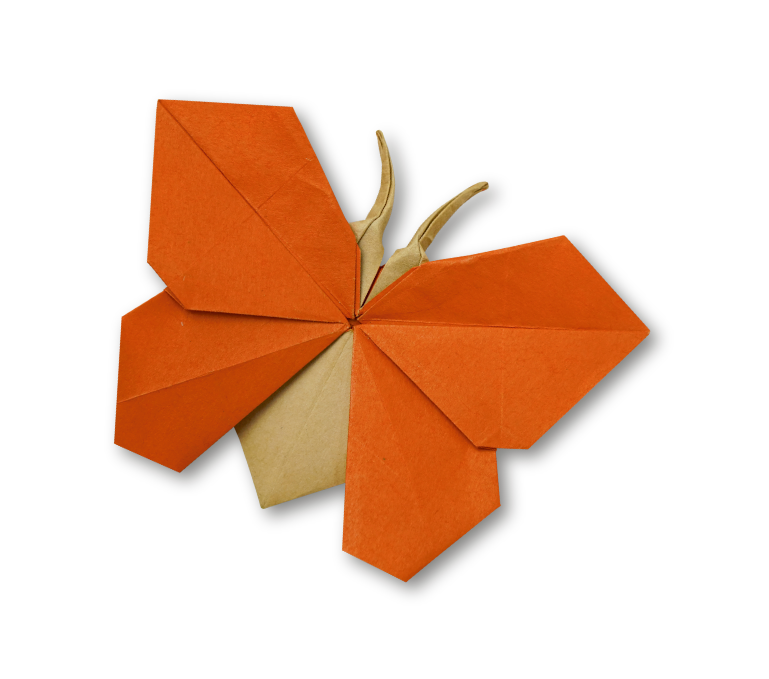 Origami Butterfly Bookmark designed by Sampreet Manna, folded by Sampreet Manna