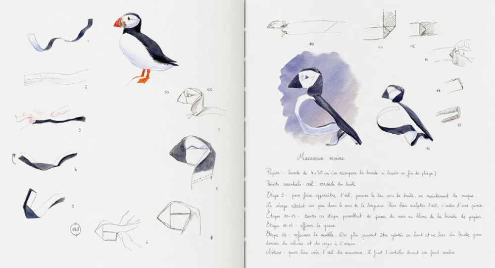 Contents of Origami Sauvage, page 3
