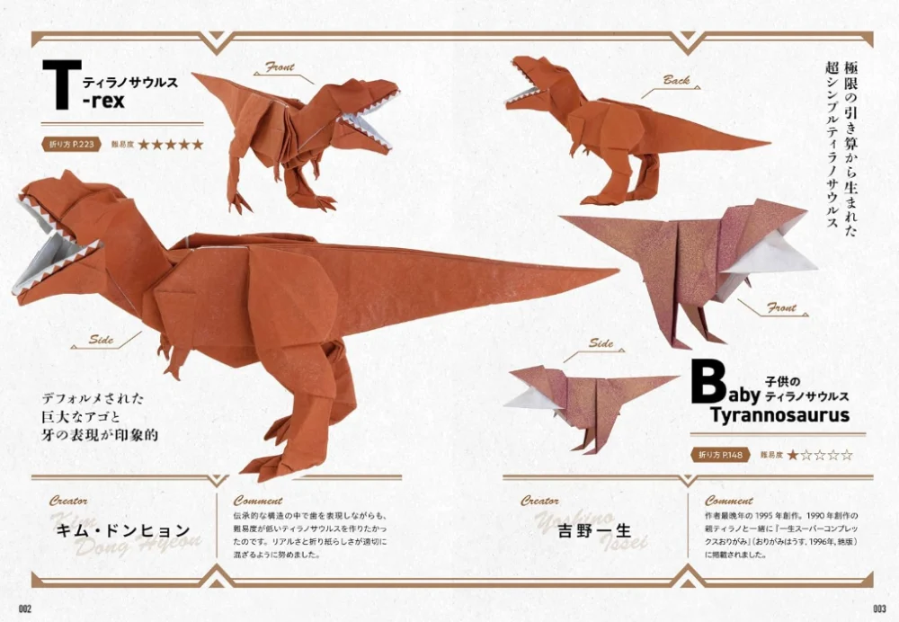 Contents of Origami Dinosaurs, page 2