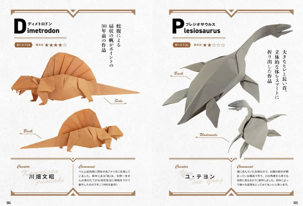 Contents of Origami Dinosaurs, page 3