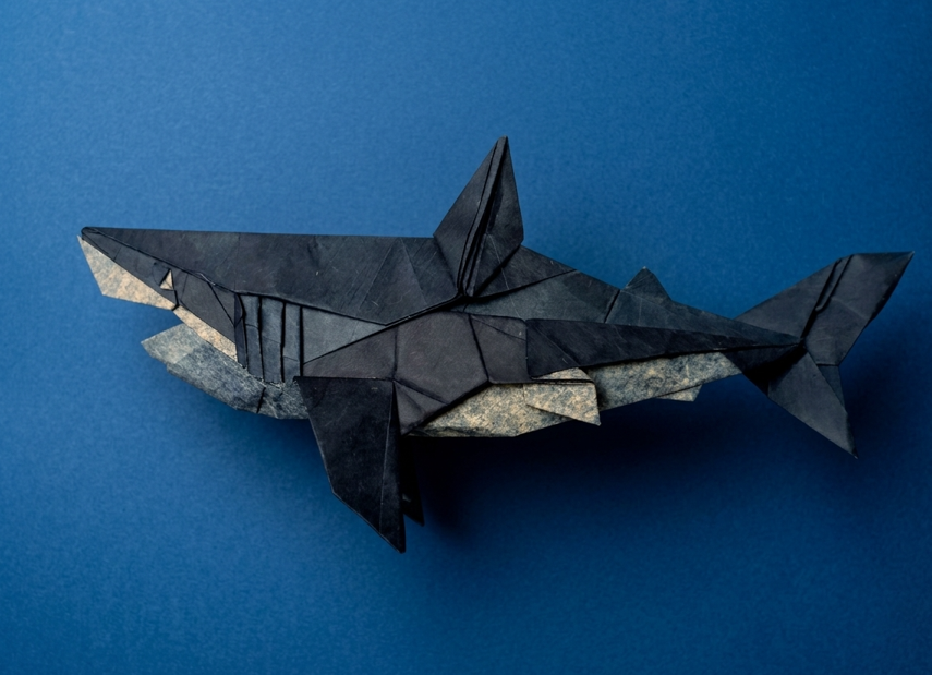 Origami Shark designed by Tu Kaiming