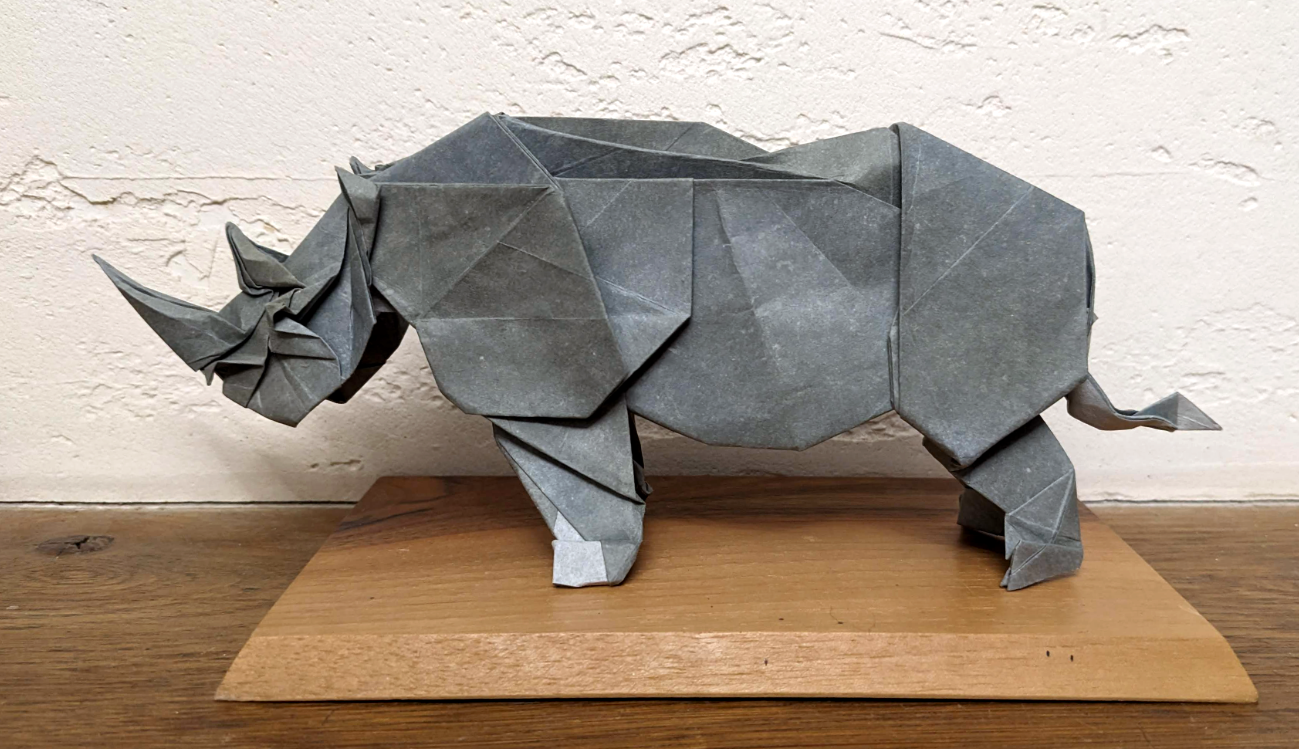 Origami Rhino designed by Tu Kaiming
