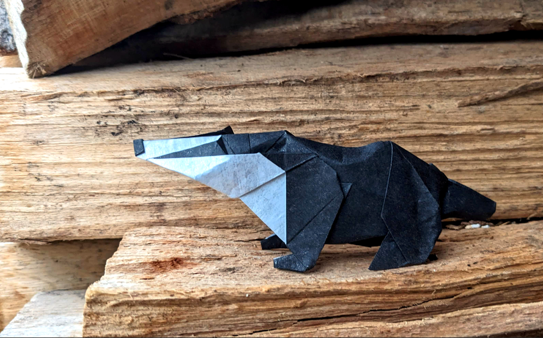 Origami Badger designed by Muneji Fuchimoto