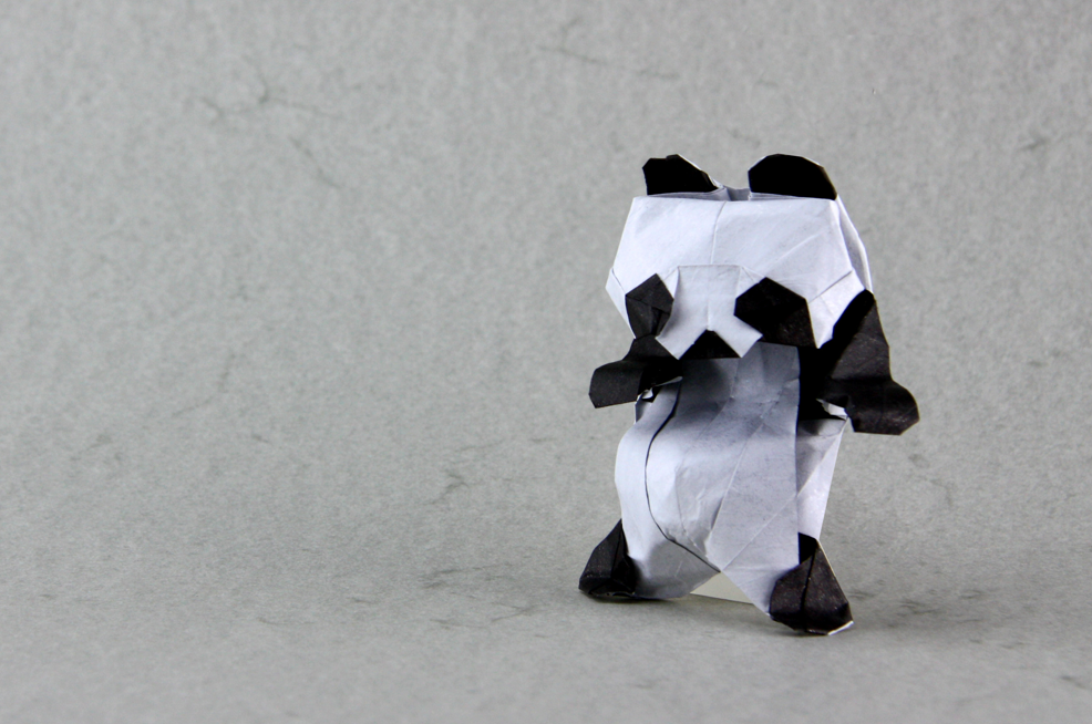 Origami Dancing Panda designed by ESTEVE Oriol