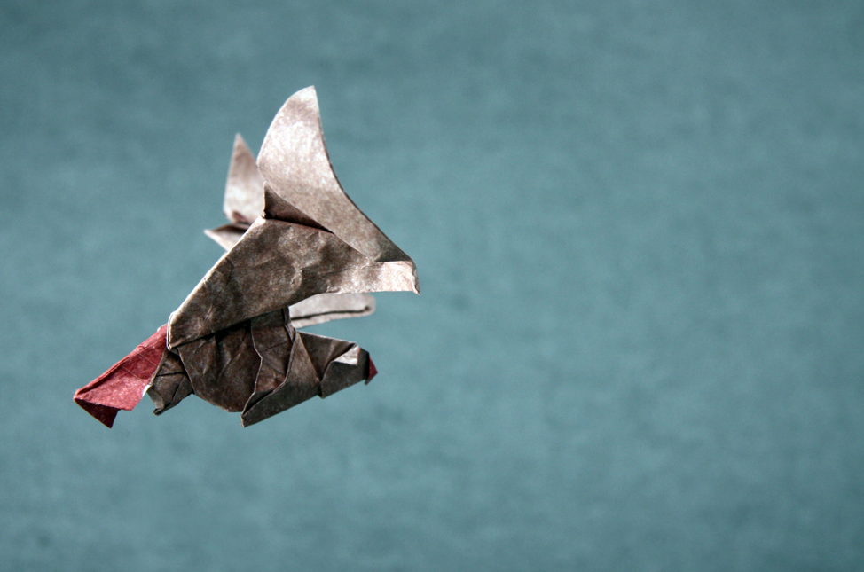 Origami Eagle designed by TERRY Nicolas, folded by TERRY Nicolas, using Sandwich paper