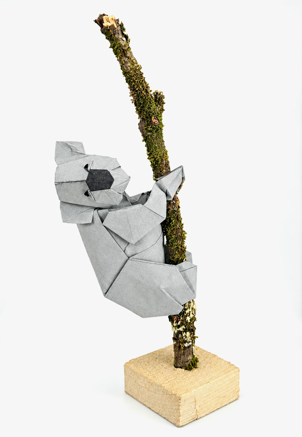 Origami Koala designed by Gen Hagiwara, folded by LANDREIN Philippe, using TANT paper (Grey)