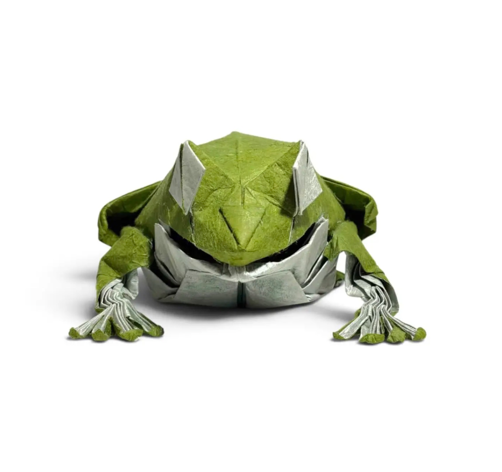 Origami Jamaican tree frog designed by CHURA HUANCA Fernando, folded by Chura Huanca Fernando, using LOKTA paper