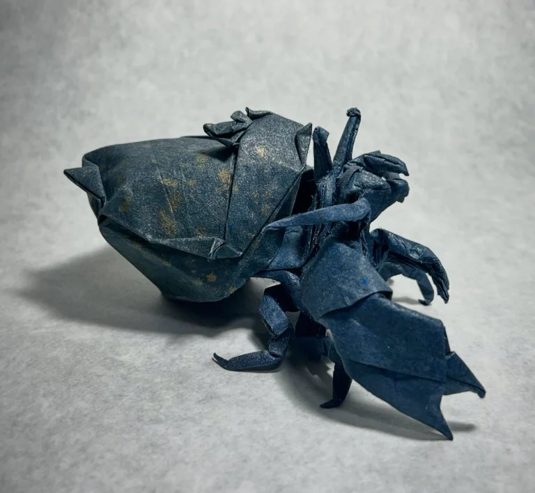 Origami Hermit Crab designed by Satoshi Kamiya, folded by origami_geofflin