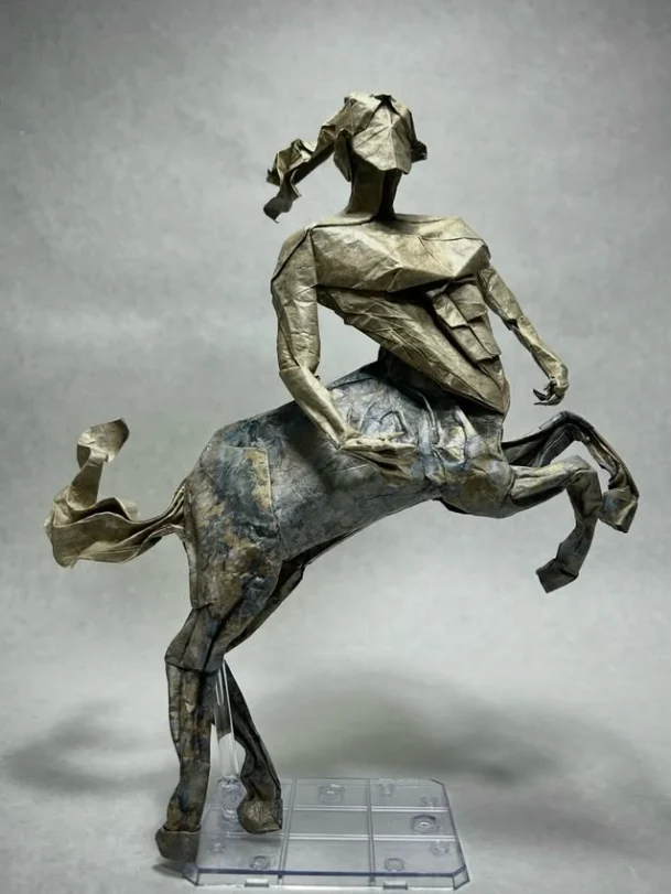 Origami Centaur designed by Yoo Tae Yong, folded by origami_geofflin