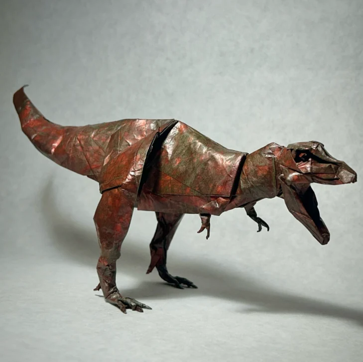 Origami Tyrannosaurus rex designed by Astroña Yery J., folded by origami_geofflin