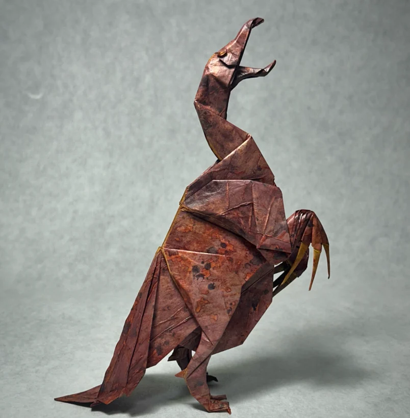 Origami Therizinosaurus designed by Yoo Tae Yong