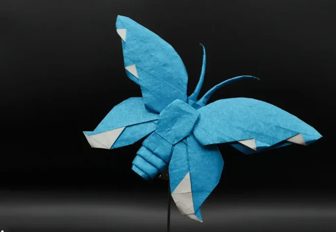 Origami Butterfly designed by Shuki Kato, folded by Tony Chang, using Sandwich paper
