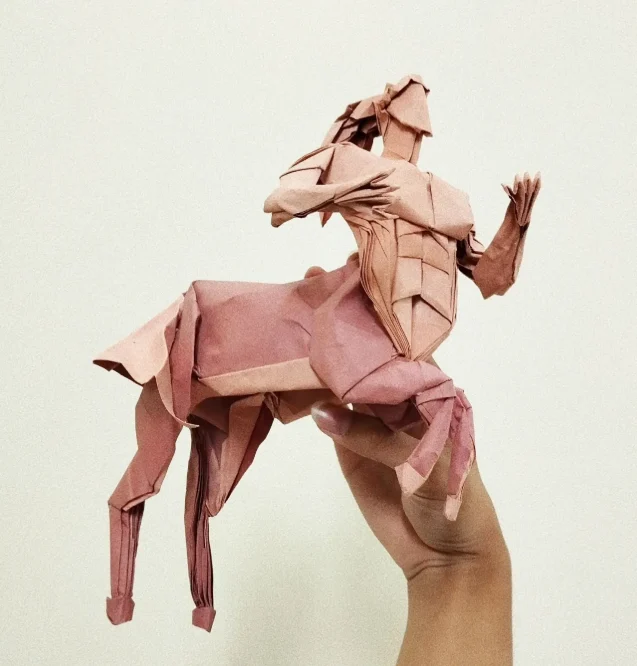 Origami Centaur designed by Yoo Tae Yong, folded by Trần Lương