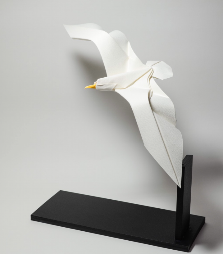 Origami Seagull designed by Hoàng Tiến Quyết, folded by Hoàng Tiến Quyết, using ARCHES paper