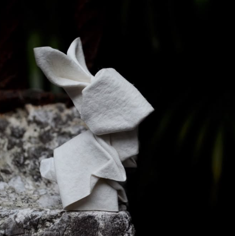 Origami Little rabbit designed by Hoàng Tiến Quyết, folded by Hoàng Tiến Quyết, using ARCHES paper