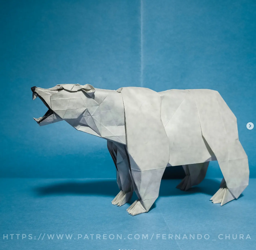 Origami example folded with YOHISHI paper