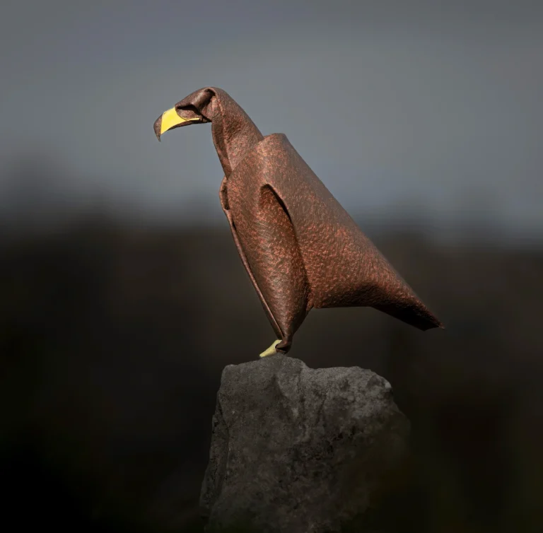 Origami Golden Eagle designed by Rebouillat Jonathan, folded by Rebouillat Jonathan, using ARCHES paper