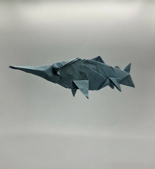 Origami Paddlefish designed by Red Paper - Wonseon Seo