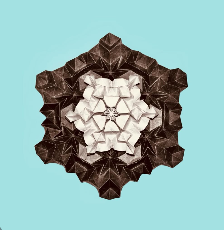 Six-Ray Rosette over Constellation of Stars