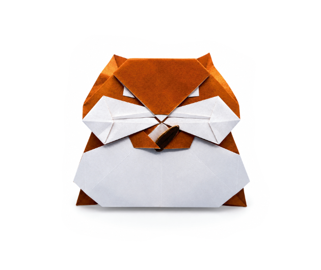 Origami Hamster designed by Li Qingquan / 李清泉, folded by Li Qingquan / 李清泉, using Duo Extra Large paper