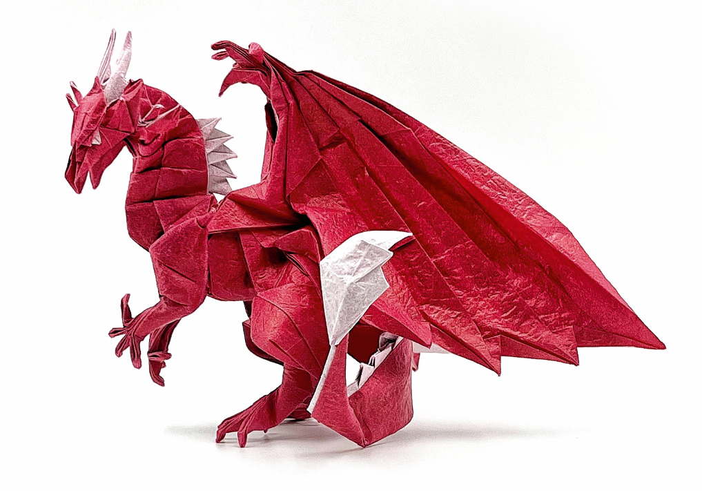 Origami Dragon designed by Xiaoyang Liu, folded by Xiaoyang Liu / 晓阳