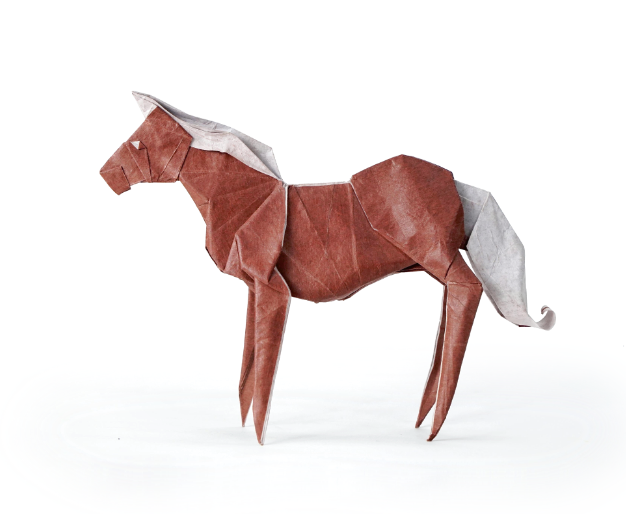 Origami Horse designed by Sampreet Manna, folded by Sampreet Manna
