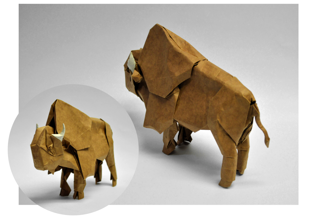 Origami example folded with YOHISHI paper