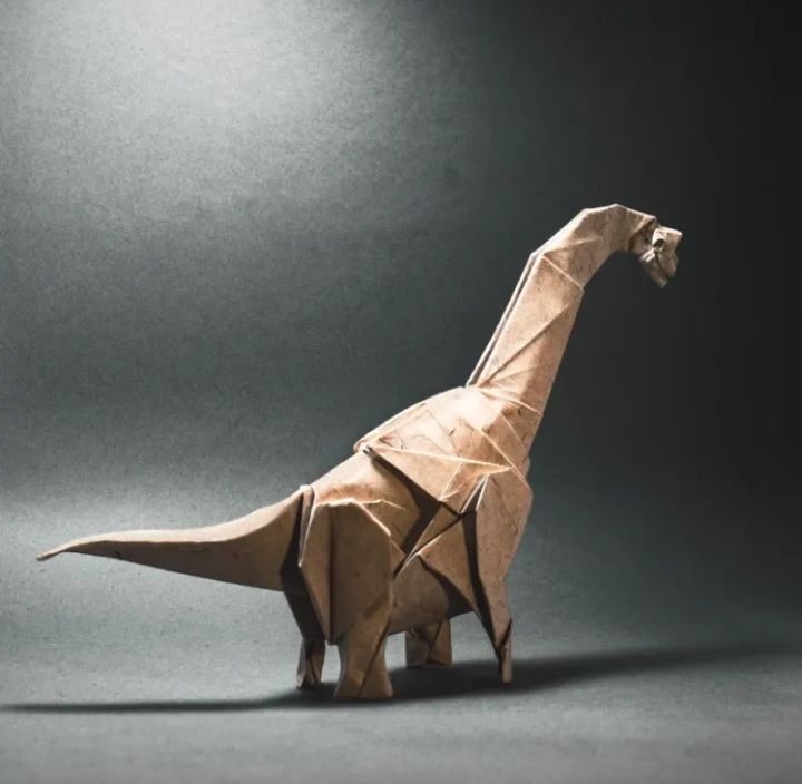 Origami Brachiosaurus designed by Gen Hagiwara, folded by marvinbuete, using STARK paper